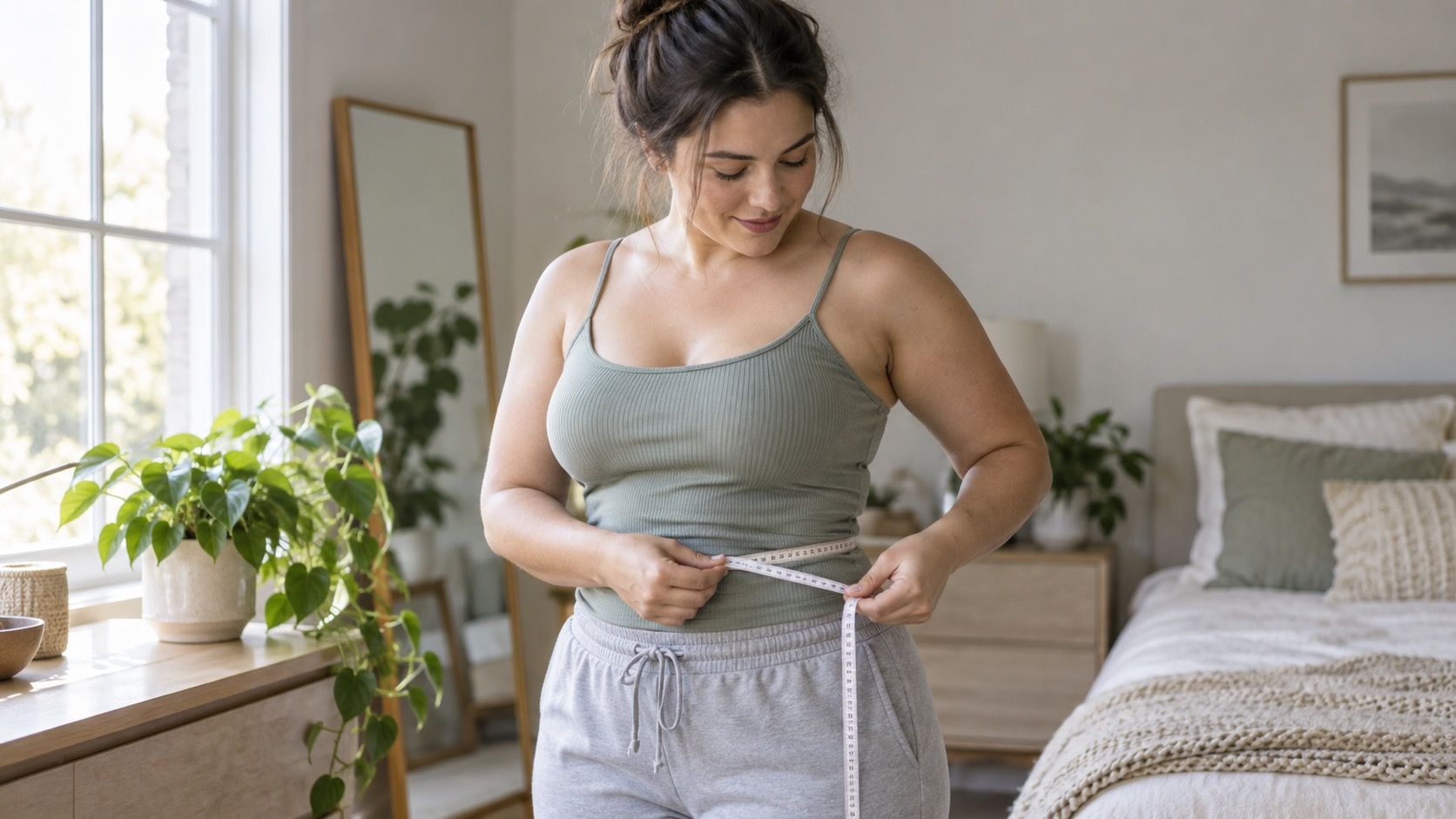 Hourglass body shape proportions and outfit fit